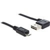 Dellock USB 2.0 Male gauche droite> Micro-B, 3M