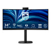Philips 34b2u3600ch 34 moniteur ultra-large incurvé (noir, 2x HDMI, port d'affichage, 3x USB-A, USB-B, USB-C, RJ-45)
