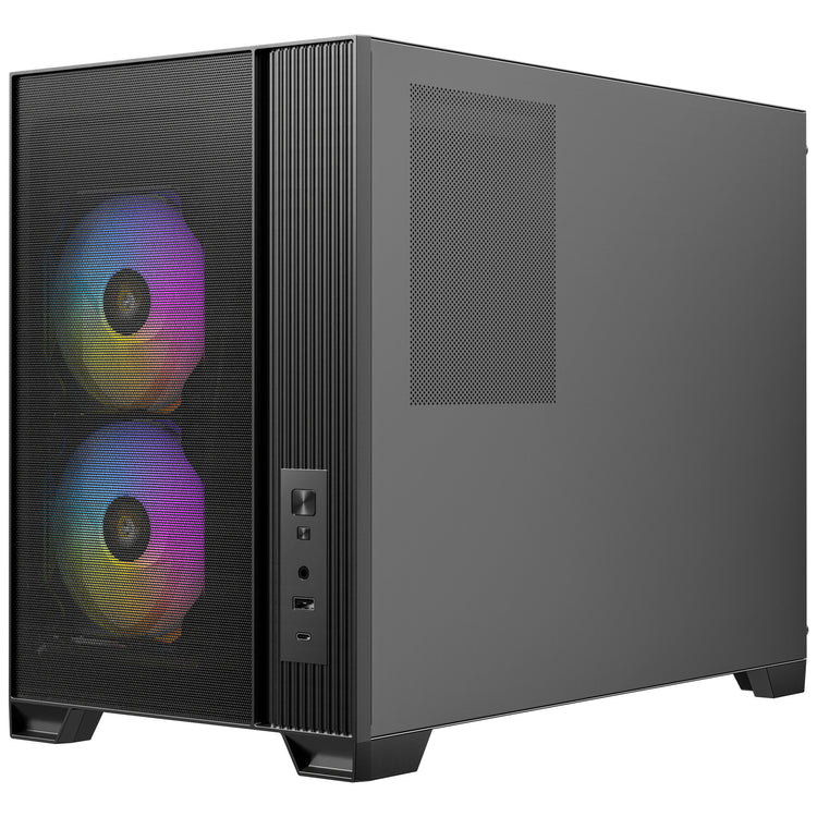 Antec Flux M mini tower housing (black | 1x USB-A | 1x USB-C | tempered glass)