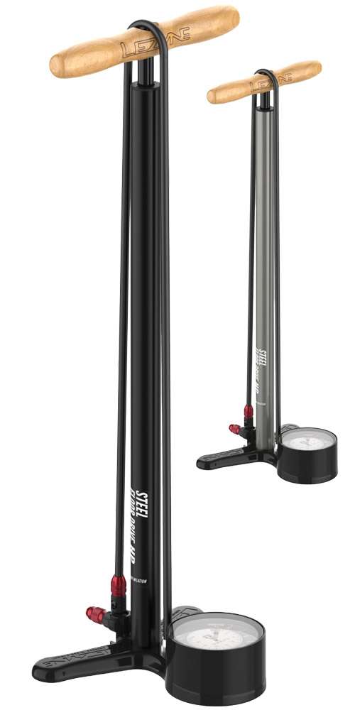 Pompe à pied avec manomètre Lezyne, entraînement au sol en acier, 220 psi