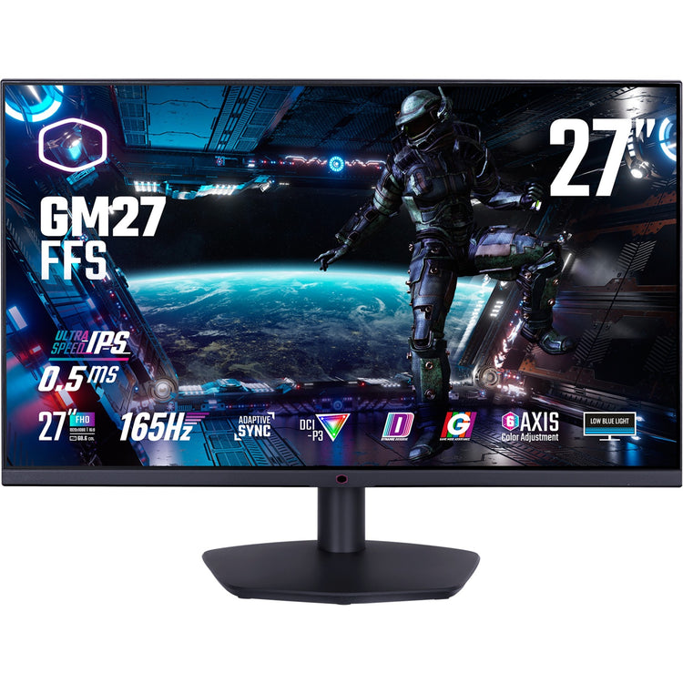 Moniteur de jeu Cooler Master GM27-FFS 27 (noir, 2x HDMI, 2x DisplayPort, free-sync, G-sync, 165 Hz)