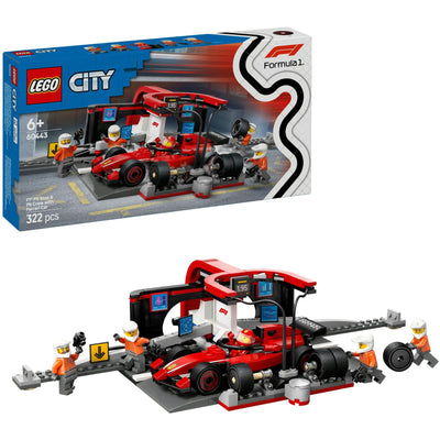 LEGO LEGO CITY 60443 F1 Pitstop et Pitcrew avec Ferrari Auto