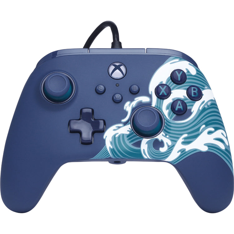 Manette Powera Advantage avec câble pour Xbox Series X|s - Water Wave (bleu azur, Xbox Series X|s, Xbox One, PC)