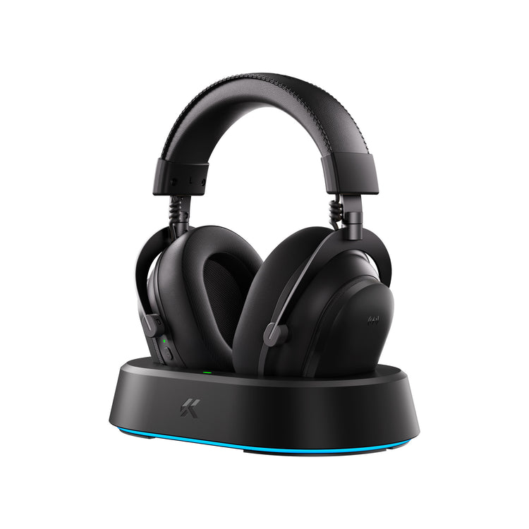 Mchose V9 Turbo+ Casque de jeu supra-auriculaire magnétique sans fil (noir, Nintendo Switch, Playstation 4, Playstation 5, mobile, PC, Bluetooth USB 2,4 G)