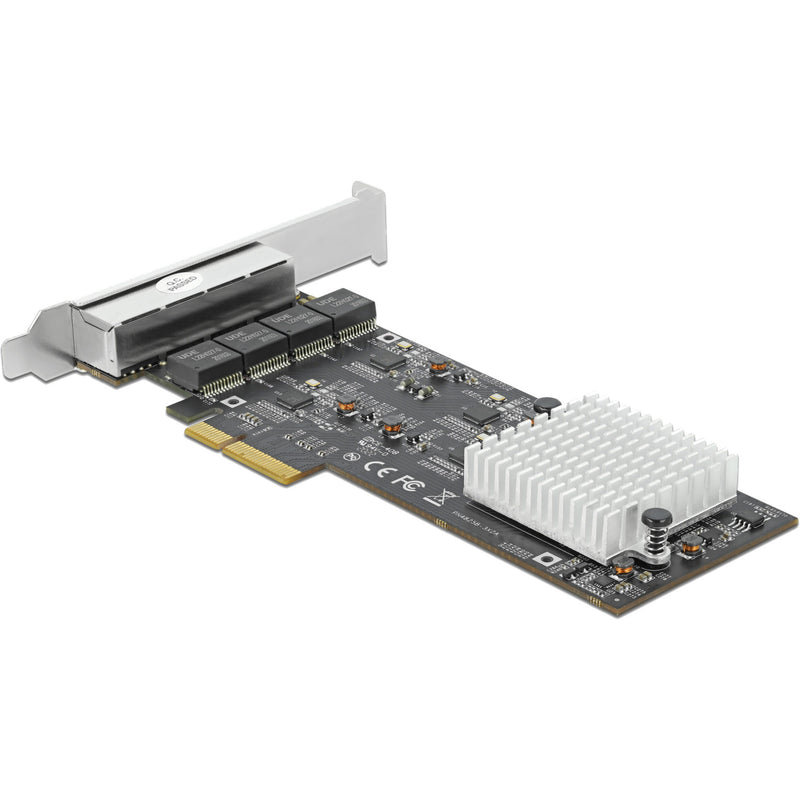 Adaptateur réseau Delock PCI Express x4 vers 4 x RJ45 2,5 GBe