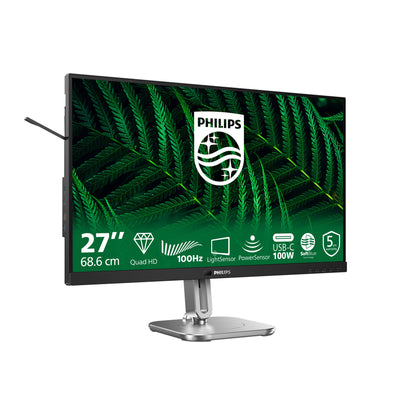 Moniteur Philips 27b2g5601 27 (noir argenté, HDMI, port d'affichage, USB, LAN, audio)