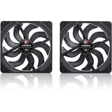 Noctua nf-a14x25 g2 pwm sx2-pp chromax.black ventilateurs de boîtier (noir, 2 pièces, 140 x 140 x 25 mm) - afbeelding 2