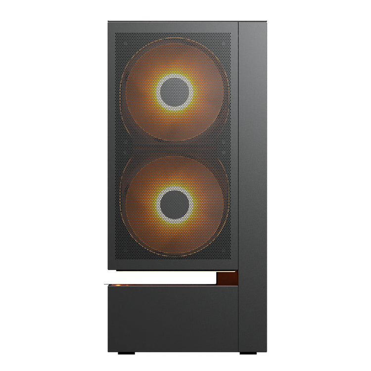 Boîtier tour midi maillé Cougar cfv235 (noir | 2x USB-A | 1x USB-C | RGB | verre trempé)