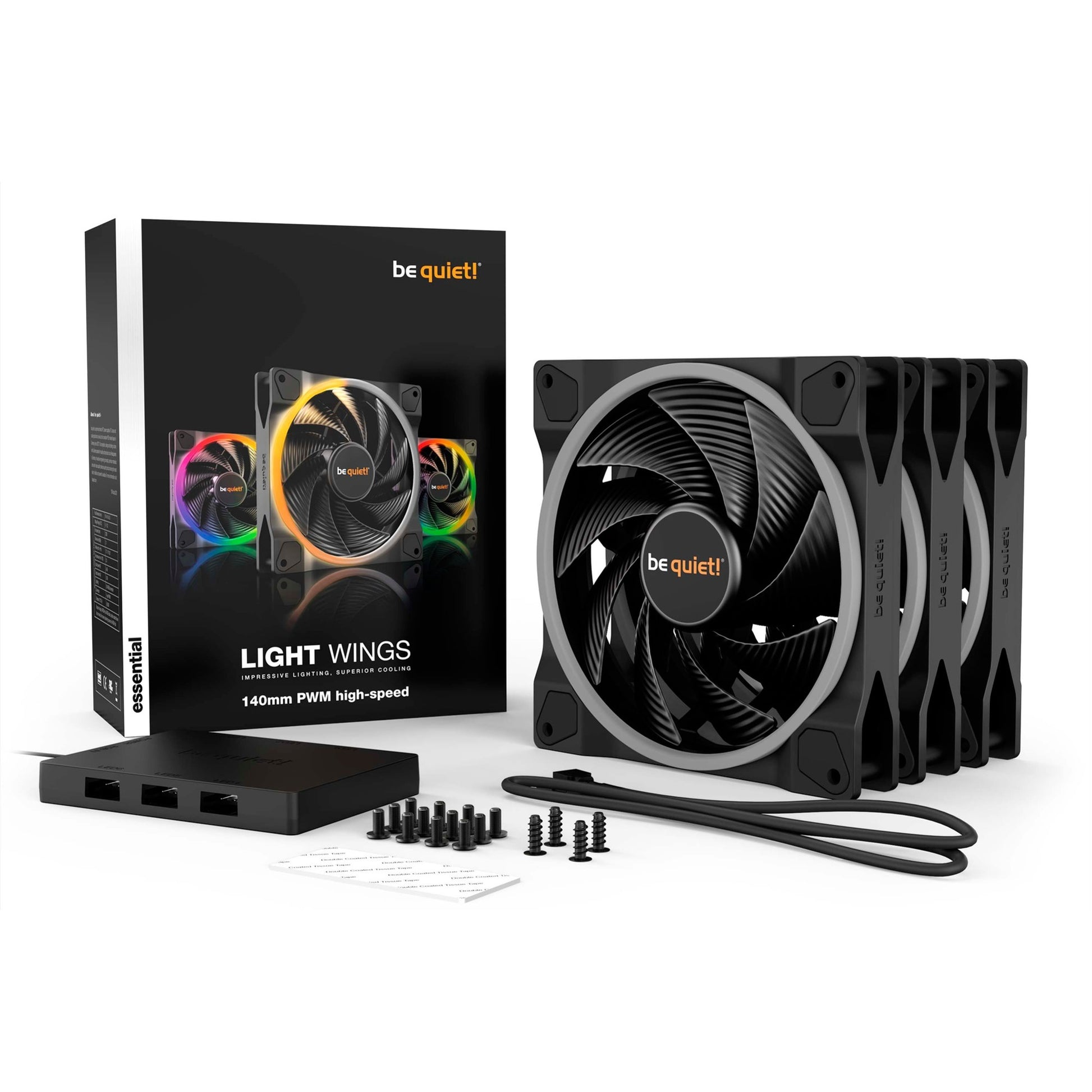 Soyez silencieux! PWM Light PWM 140 mm Pack à haut débit