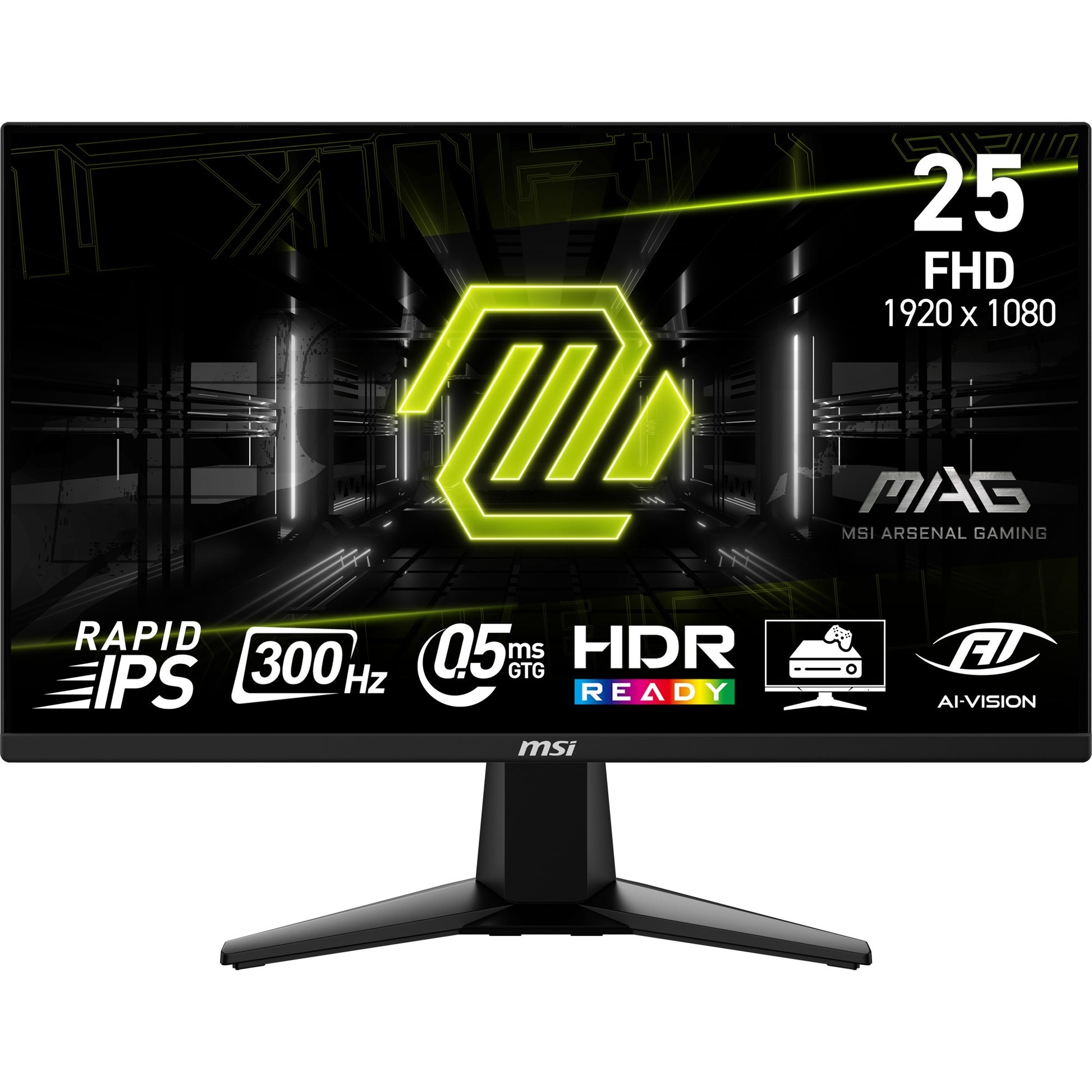 Moniteur de jeu Msi mag 255xf 24,5 (noir, 2x HDMI, port d'affichage, 300 Hz)