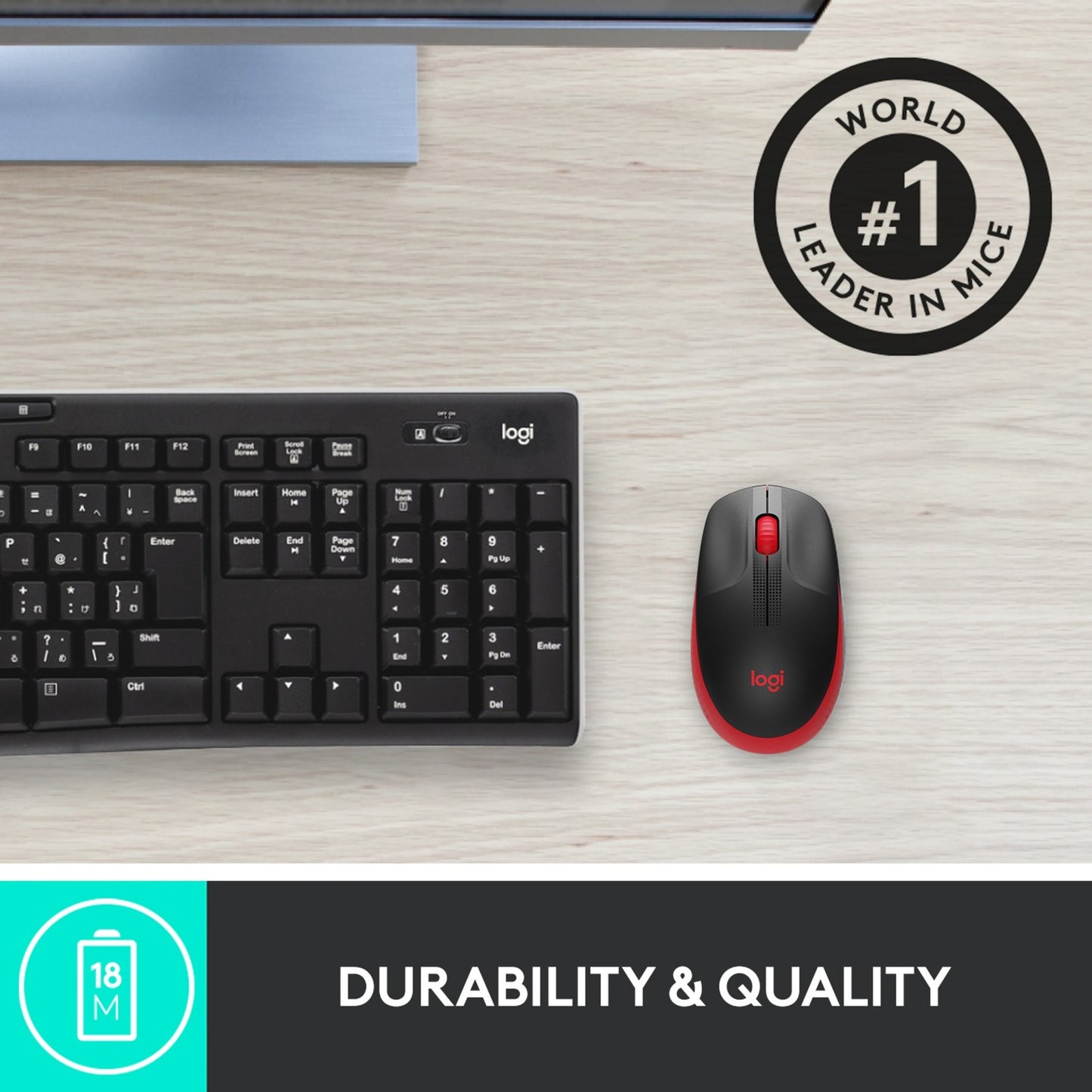 Logitech M190 Souris sans fil de taille normale