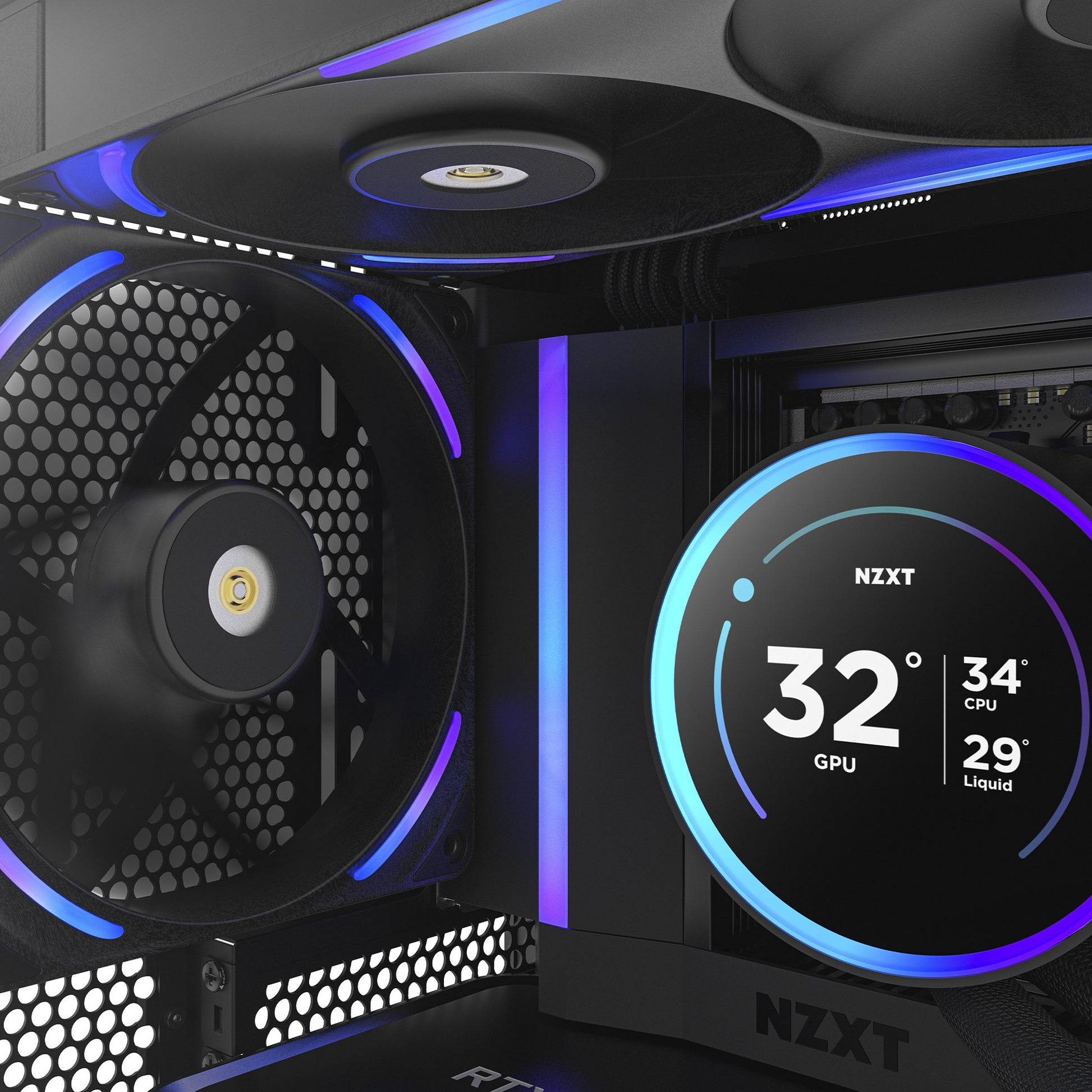 Nzxt f140x ventilateur de boîtier rgb (noir, 140 x 140 x 30 mm, pwm)