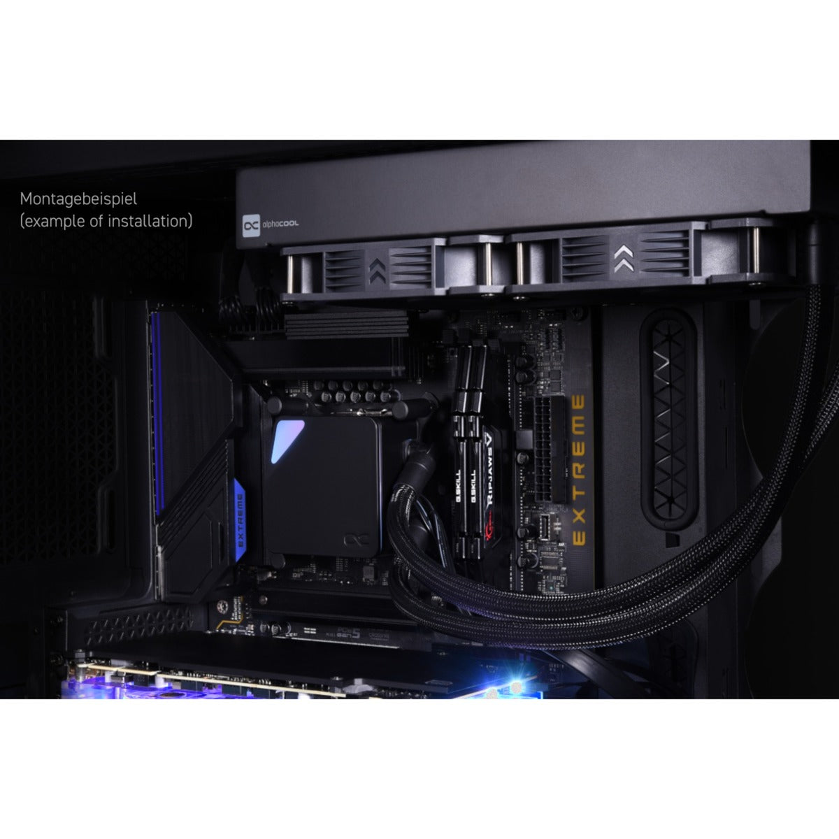 Alphacool core océan t38 360 refroidissement par eau (noir)