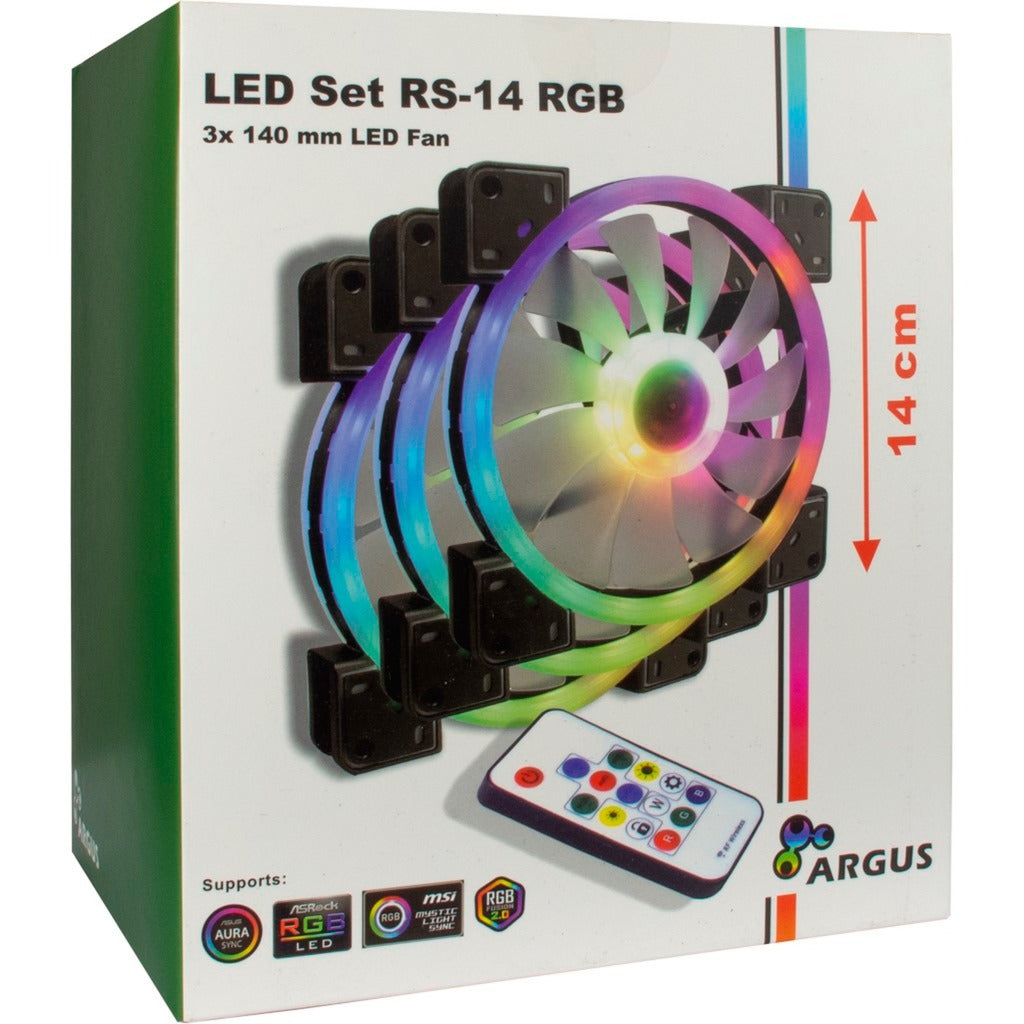 Inter-Tech Argus RVB Fan Set RS-14