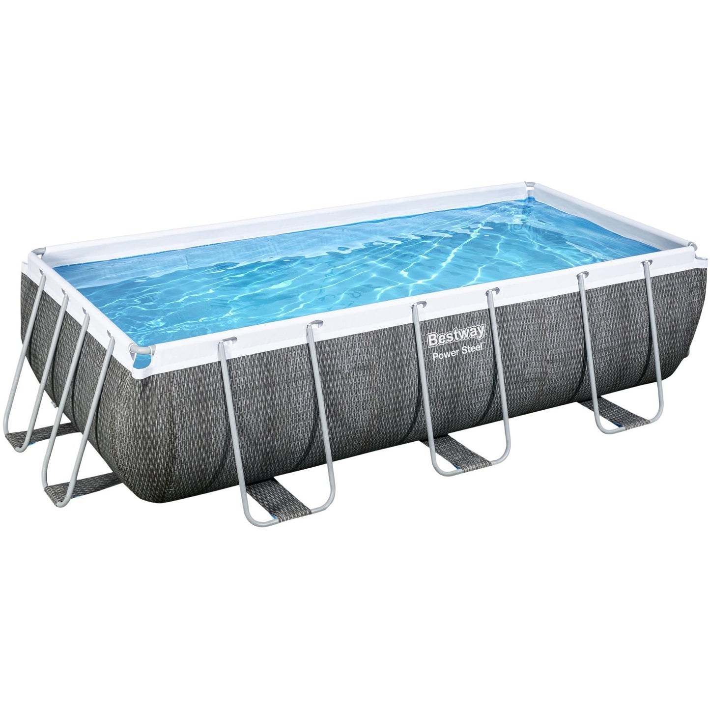 Bestway Piscine Piscine Power Steel Set Rectangle Rattan 404