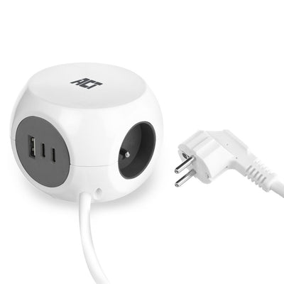 Act Connectivity Socket Kubus avec 3 sockets, 30W D