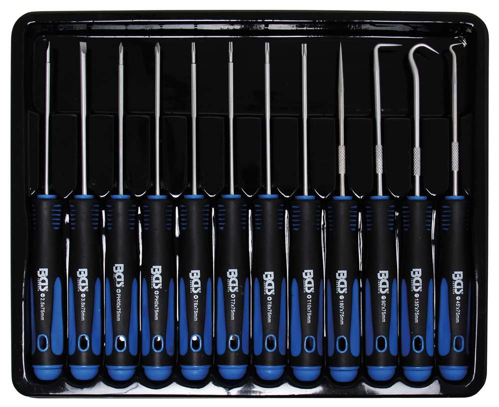 Jeu de tournevis et crochets mécaniques de précision Bgs technic 12 pièces
