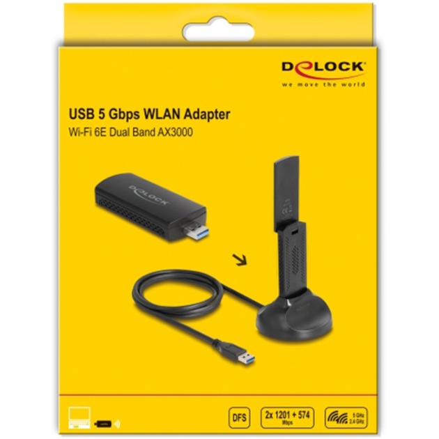 Dellock Wi-Fi 6th Dual Band Wlan USB Adapter AX3000