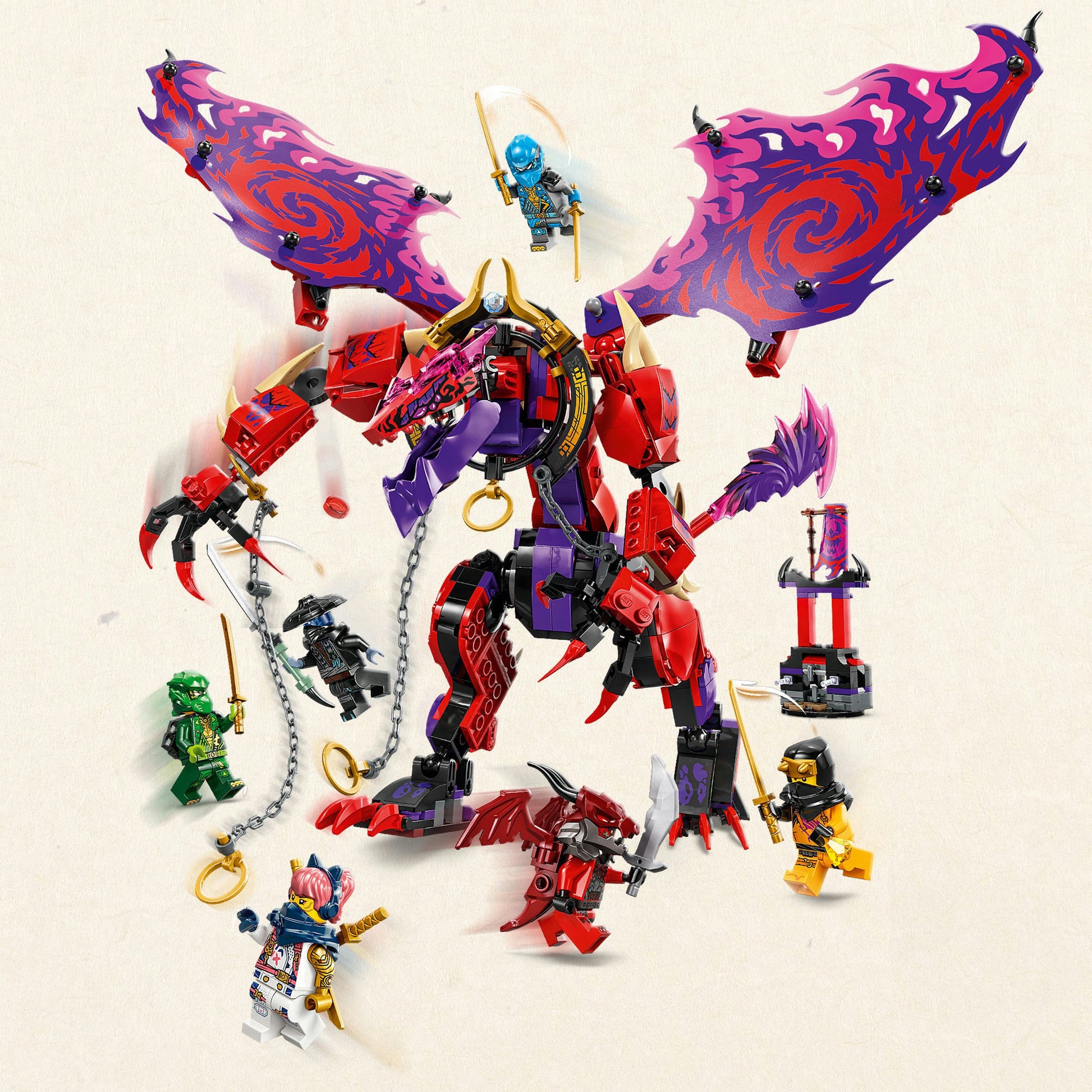 Lego 71832 Ninjago Lightningtand Dragon de Chaos