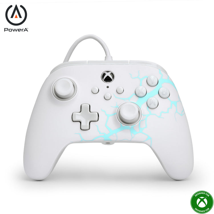 Manette Powera Advantage avec câble pour Xbox Series X|s - Polar Ice (blanc bleu, Xbox Series X|s, Xbox One, PC)