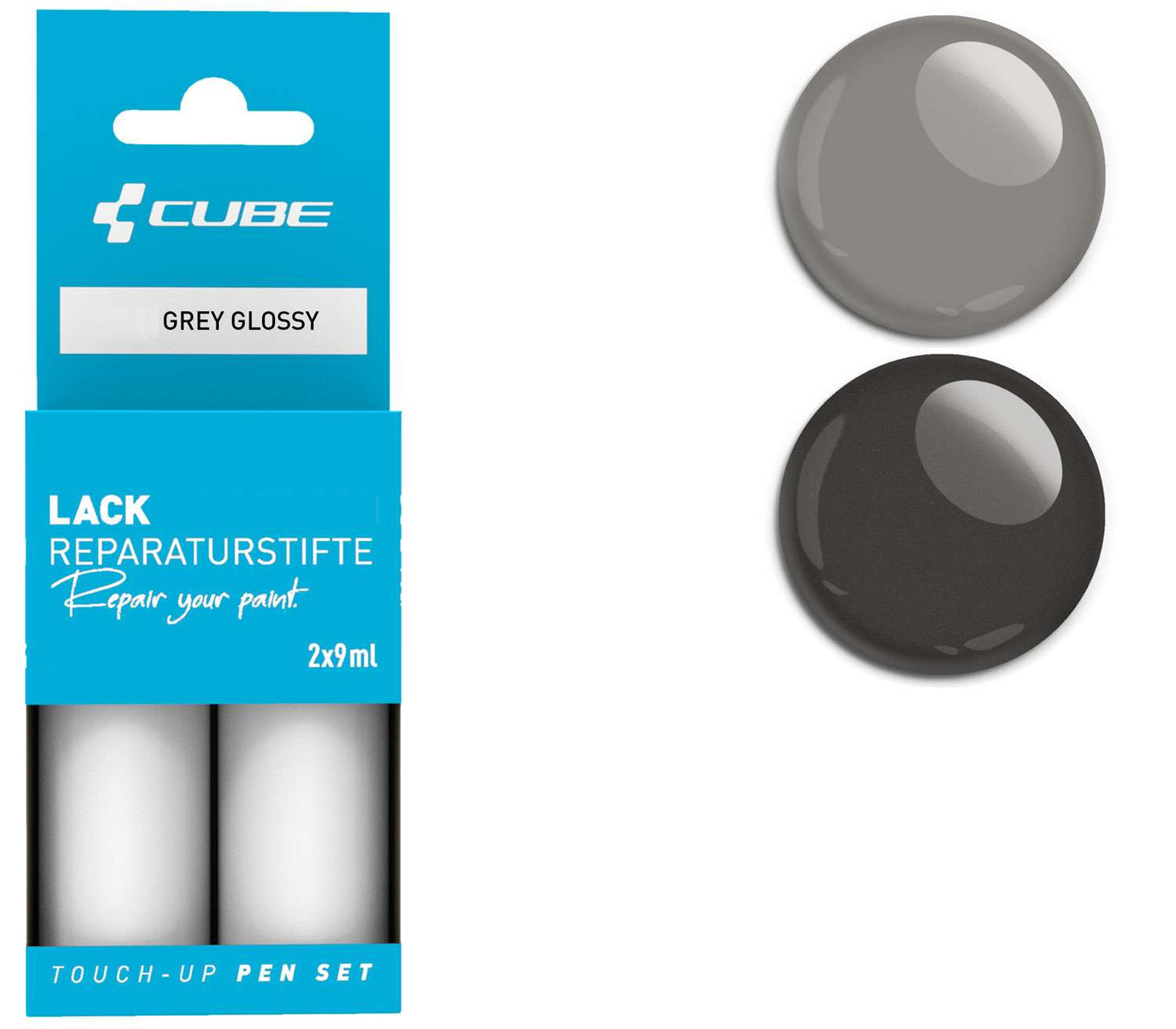 Set de stylos de retouche Cube gris brillant