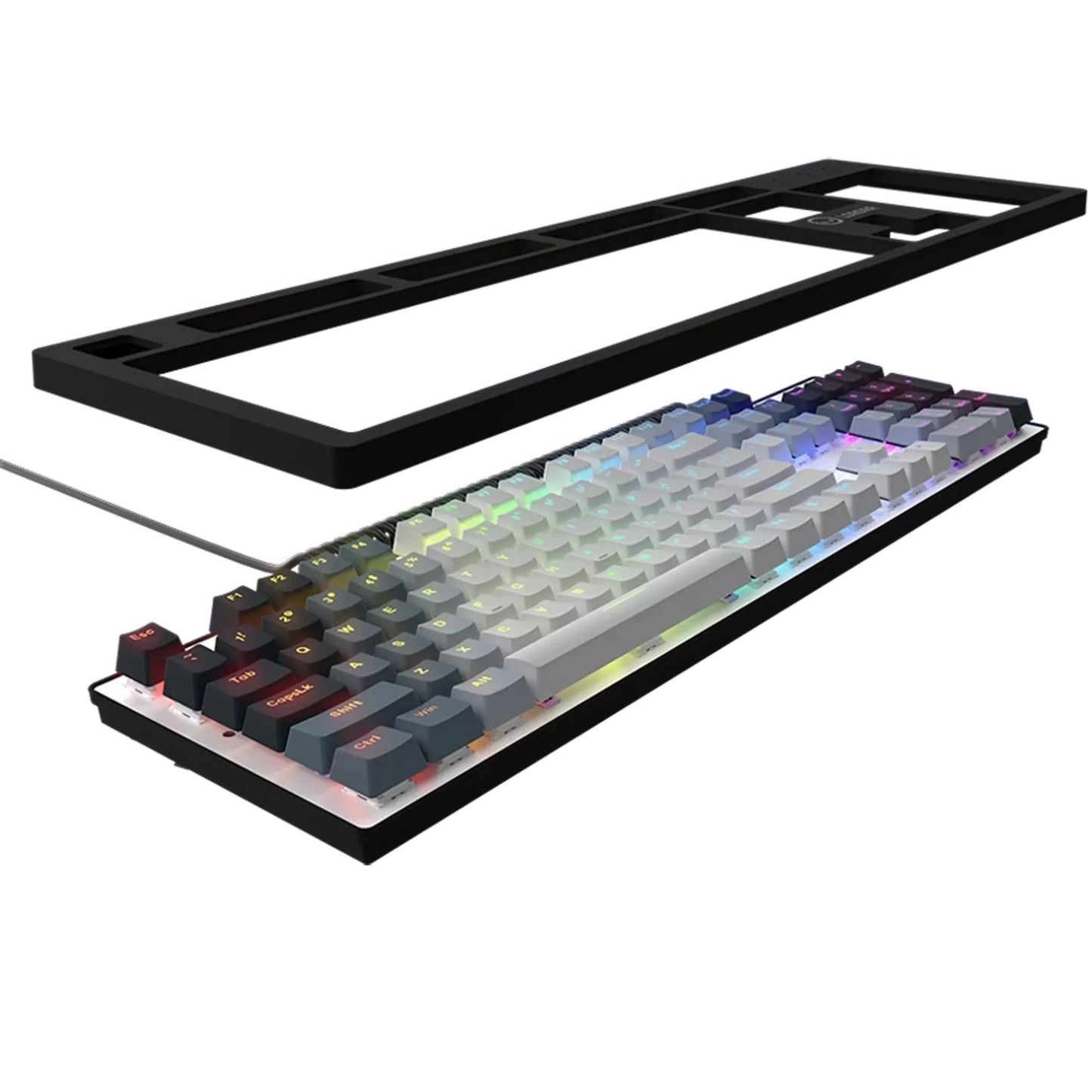 Lorgar azar 514, clavier de jeu (blanc, disposition américaine, logar dream, rgb)