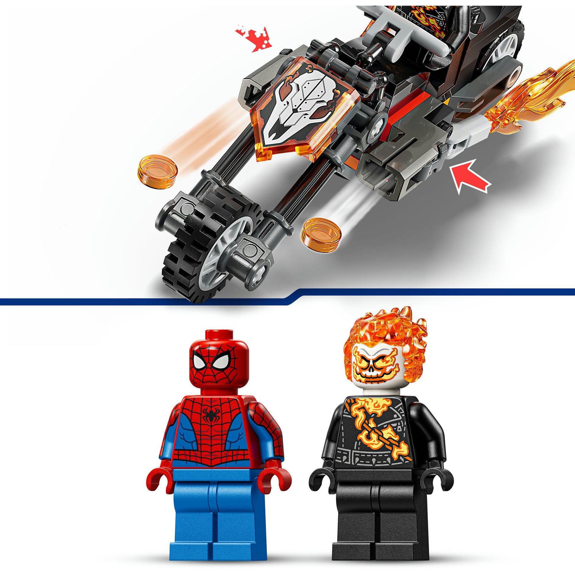LEGO Super Heros 76335 Marvel Spider-Man contre la moto Ghost Rider