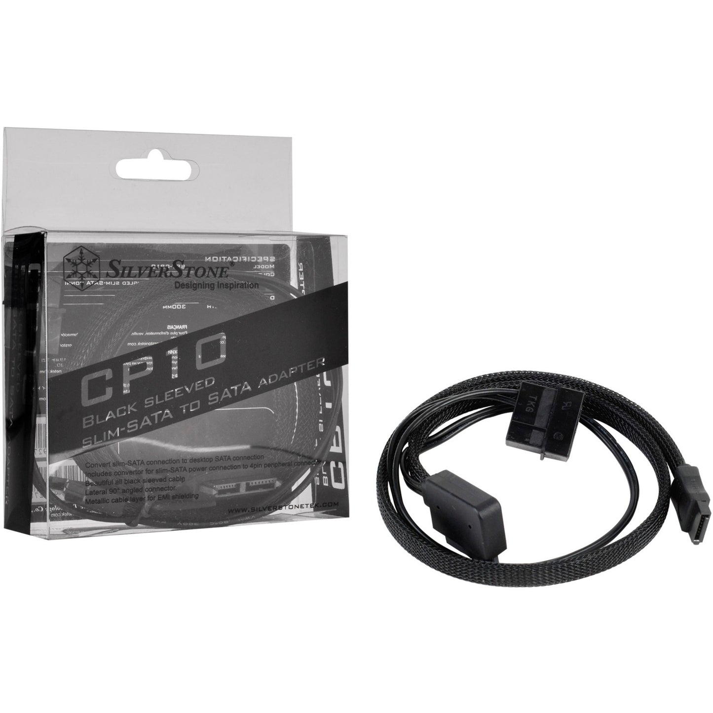 Silverstone Slim SATA 2-en-1 Câble de données + Adaptateur d'alimentation
