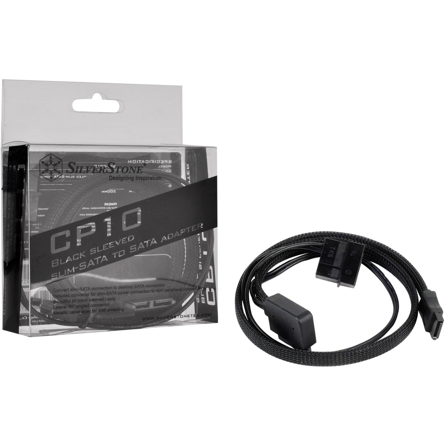 Silverstone Slim SATA 2-en-1 Câble de données + Adaptateur d'alimentation
