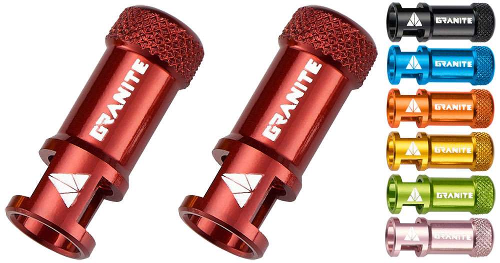 Bouchons de valve cnc pour tétine à jus de granit incl. outils
