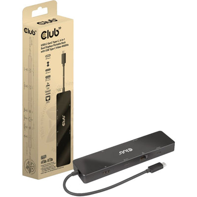 Club 3D USB-C 3.2 Gen2 6-en-1 Double affiche Portable Dock