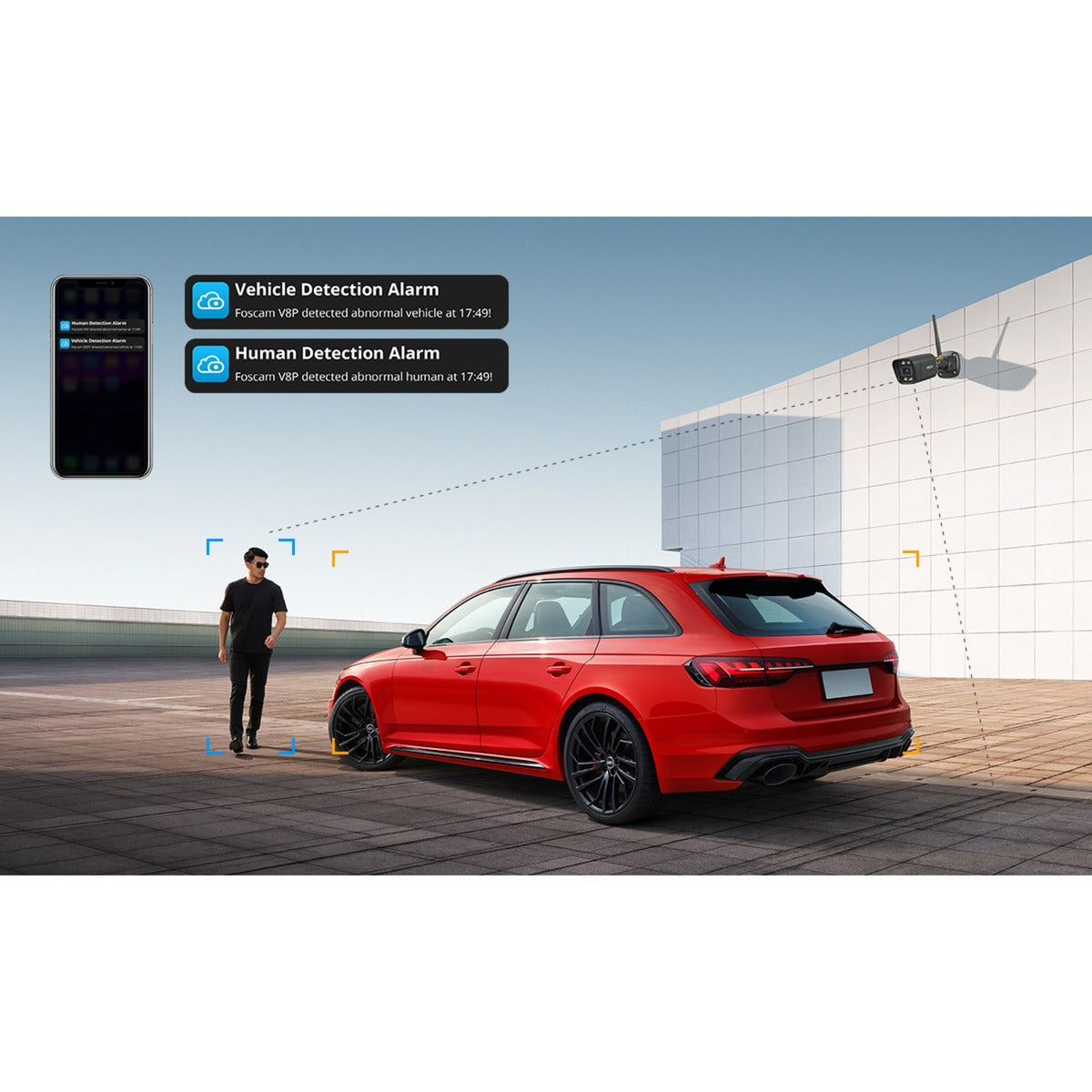 Foscam V8P, 4K 8MP Caméra de sécurité WiFi à double bande