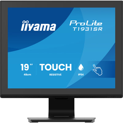 Moniteur à écran tactile Iiyama prolite t1931sr-b2s 19 (noir, vga, hdmi, displayport, audio, écran tactile)