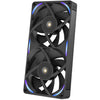 Nzxt f240x ventilateurs de boîtier rgb (noir, 2 pièces, 240 x 120 x 30 mm, pwm)
