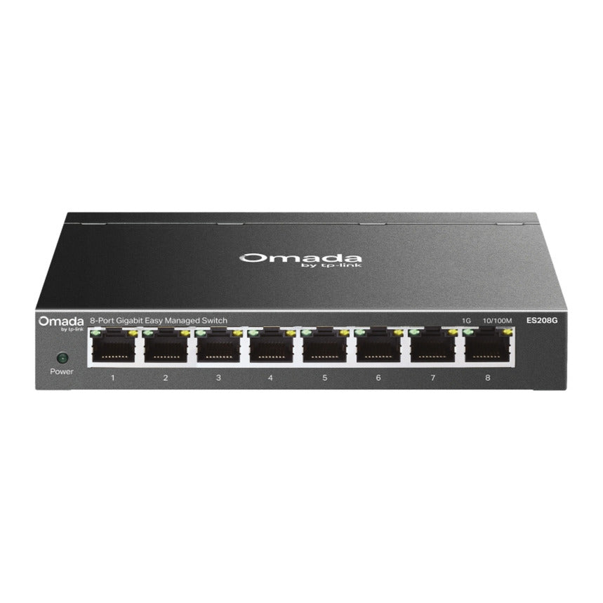 Tp-Link Omada ES208G Commutateur Gigabit à 8 ports facile à gérer (Noir)