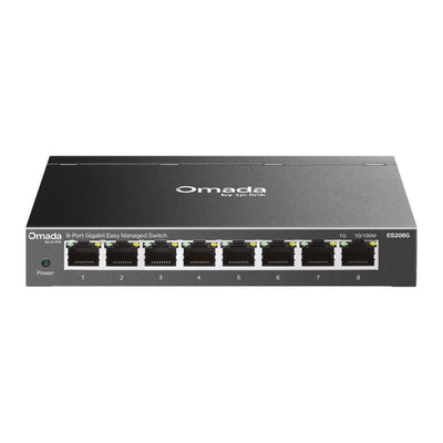 Tp-Link Omada ES208G Commutateur Gigabit à 8 ports facile à gérer (Noir)