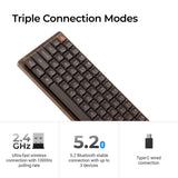 Clavier mécanique RVB Keychron k3 max-h3w tout bois édition spéciale (couleur bois, disposition américaine (qwerty), marron pompon de lait, 75 %, LED RVB, pbt double-shot, échange à chaud, 2,4 GHz | Bluetooth 5.1 | USB-C) - afbeelding 8