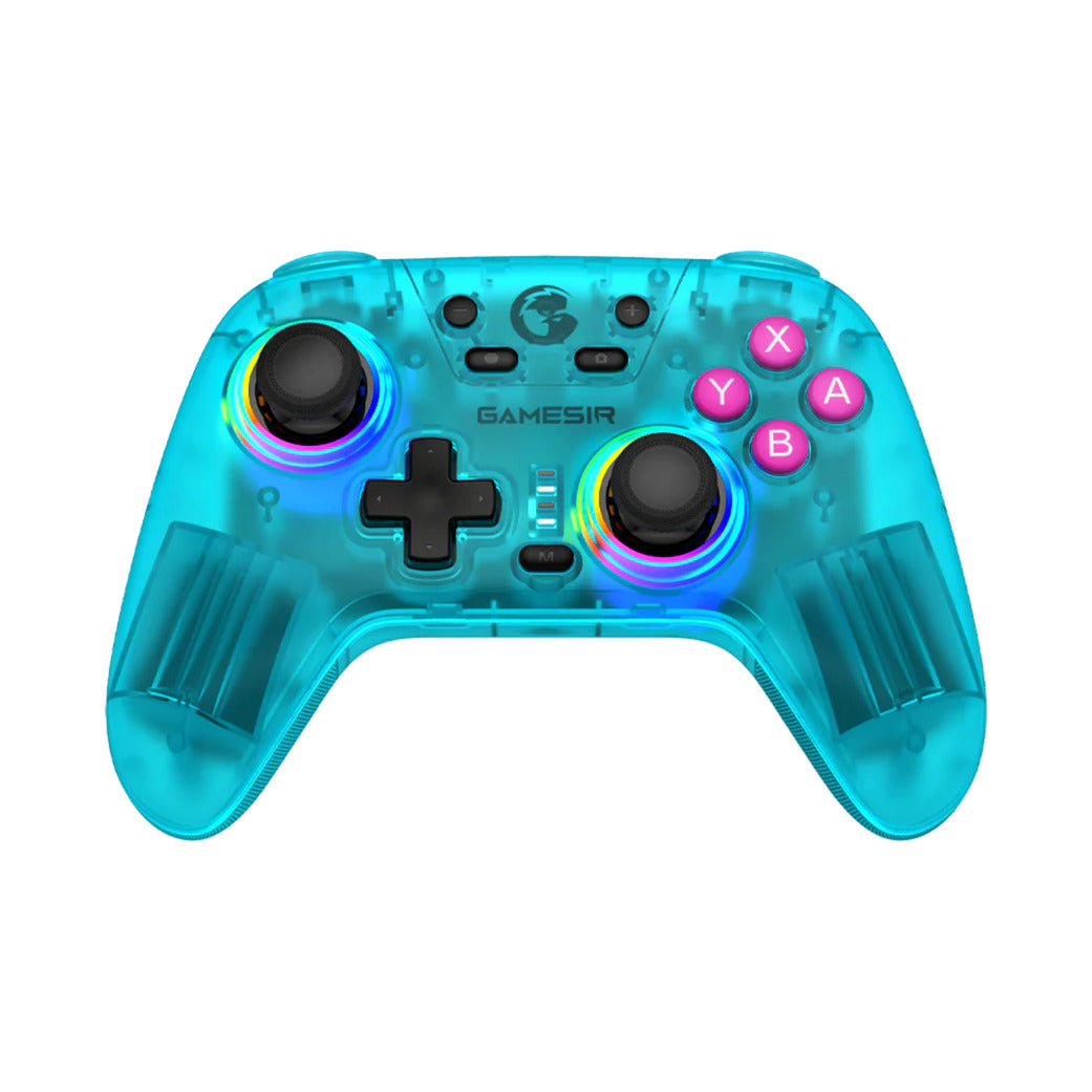 Manette Gamesir Nova HD Rumble NS (bleu sarcelle, PC, Steam, Android, iOS, Switch, Bluetooth 2,4 GHz USB)