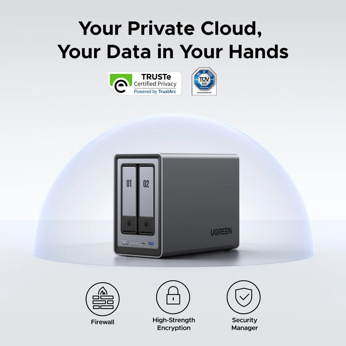 Ugreen nasync dxp2800 (gris, 2.5GBe, HDMI, USB-C)