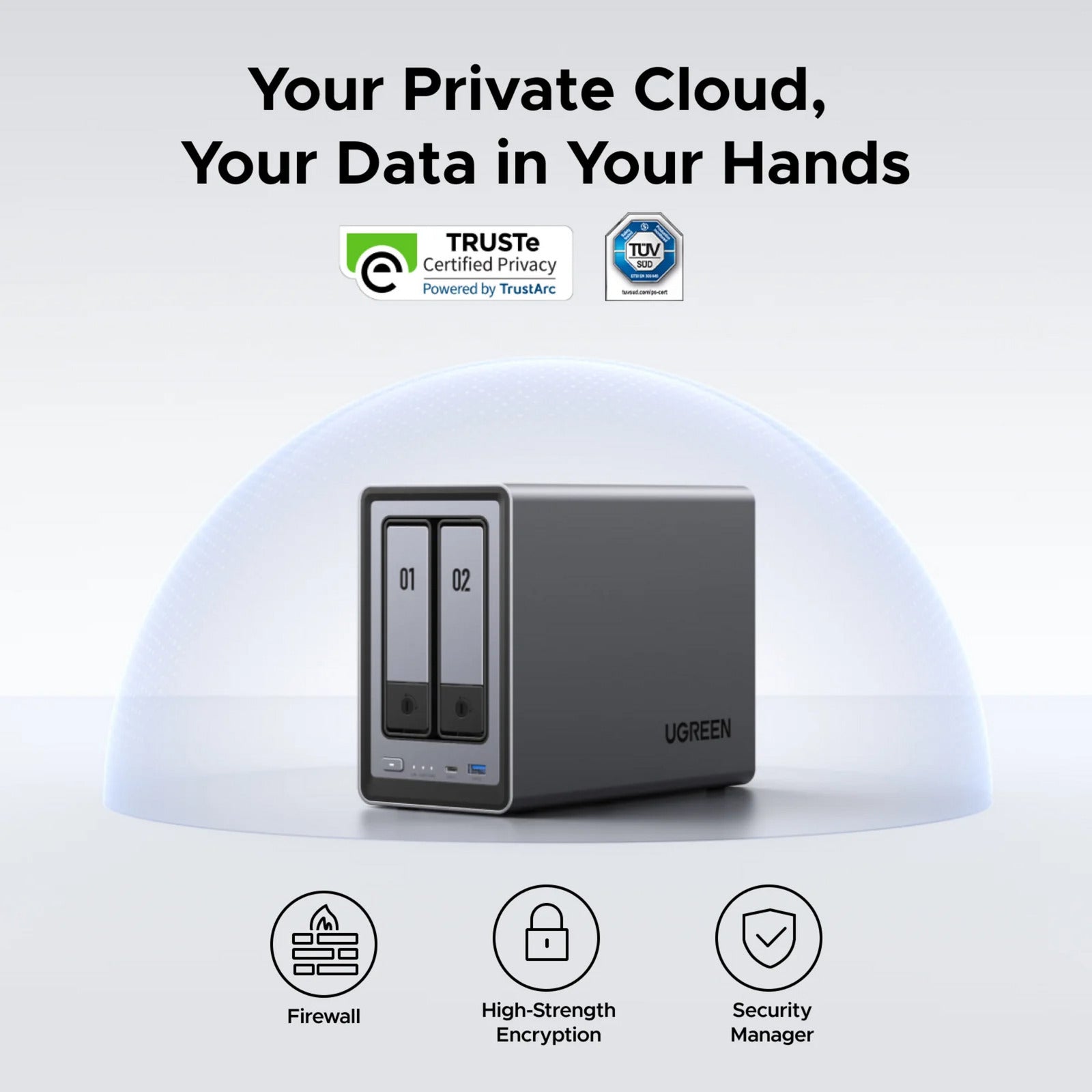 Ugreen nasync dxp2800 (gris, 2.5GBe, HDMI, USB-C)