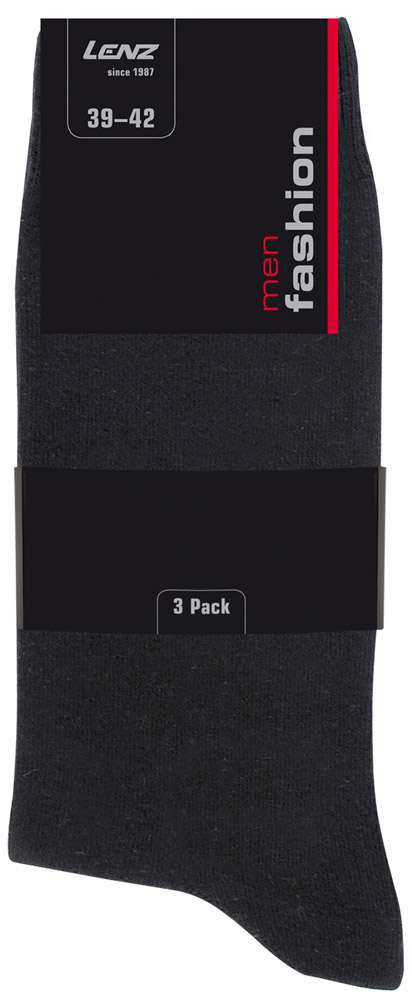 Lenz herren uni - chaussettes (paquet de 3)