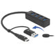 Dellock 4-fever USB 3.2 Gen 1 Hub avec USB Type-C ou USB T
