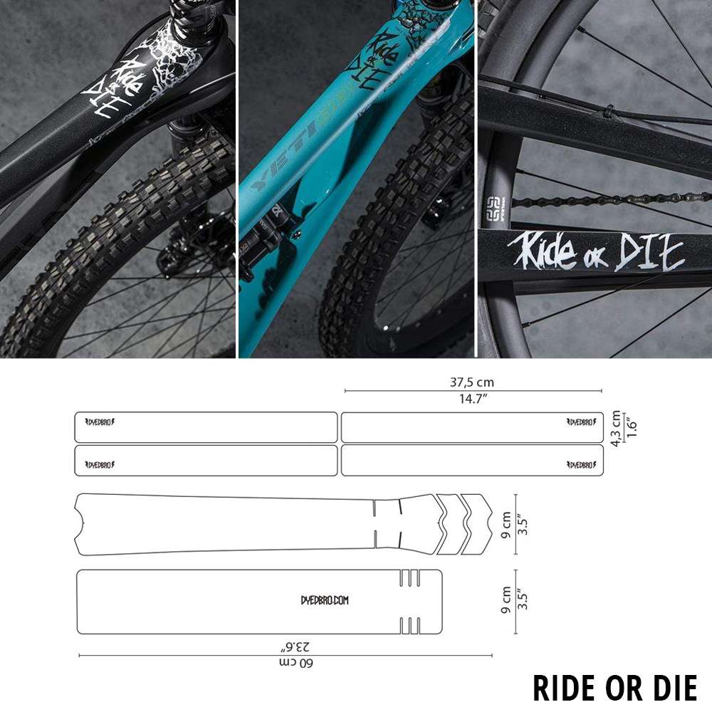 Kit de protection de cadre Dyedbro ride ou die