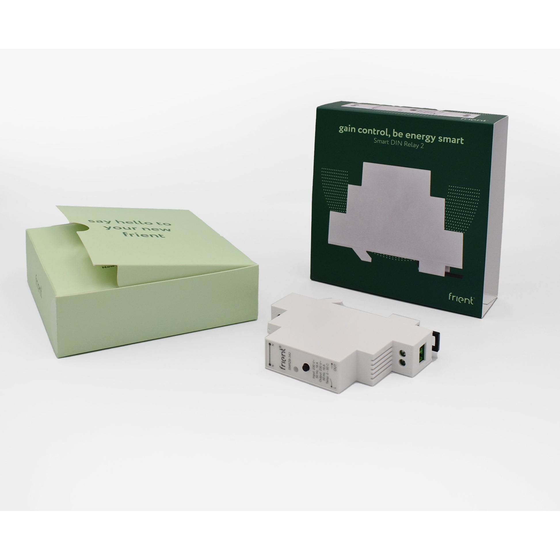 Relais relais din intelligent Frient (gris clair, zigbee)