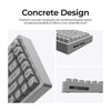 Clavier mécanique RVB Keychron K2 HE-F1C Concrete Edition (noir, disposition américaine (QWERTY), nébuleuse magnétique à double rail Gateron, 75 %, LED RVB, PBT osa double-shot, échange à chaud, 2,4 GHz | Bluetooth 5.2 | USB-C)