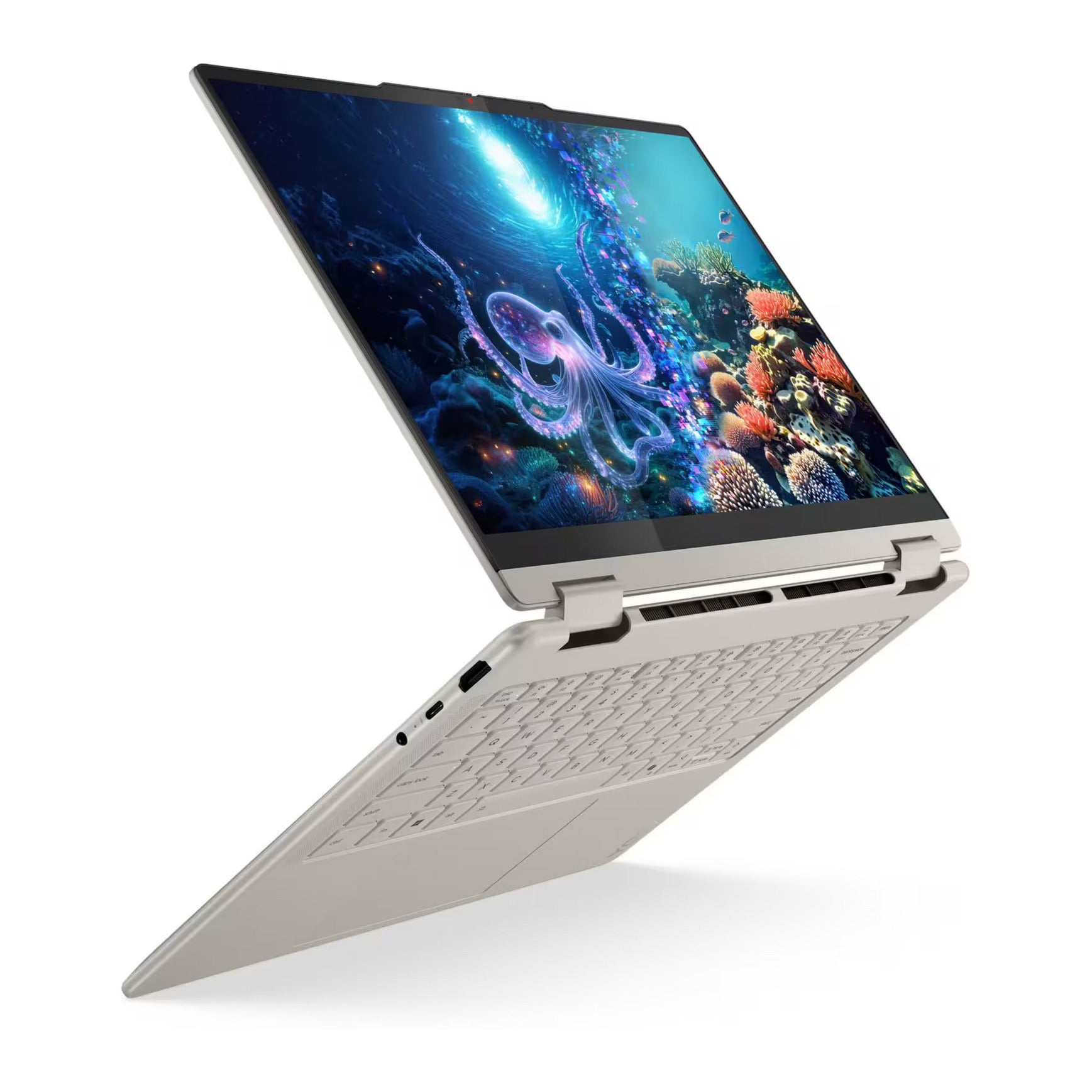 Lenovo yoga 7 2-en-1 14ill10 (83jq00fvmh) 14 copilot+ ordinateur portable (blanc brillant | core ultra 5 226v | graphiques intel arc 130v | 16 Go | SSD 512 Go | tactile)