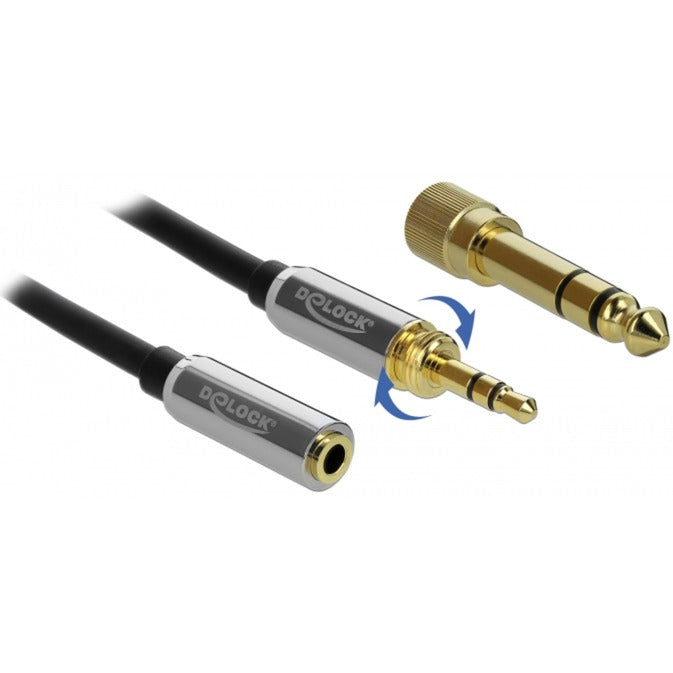 Delock stéréo jack 3,5 mm mâle à 3 broches> femelle