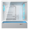 Boîtier tour midi maillé Cougar cfv235 (blanc | 2x USB-A | 1x USB-C | RVB | verre trempé)