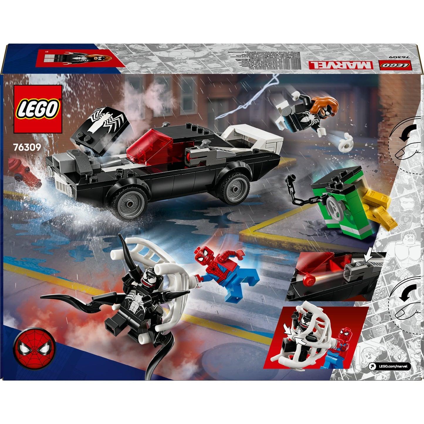 LEGO LEGO Super Heroes 76309 Spider-Man Vs. Voiture classique de venin