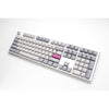 Ducky one 3 mist gray, clavier (gris clair, disposition américaine, rouge cerise mx, led rgb, pbt double-shot, remplaçable à chaud, mécanique charlatan)